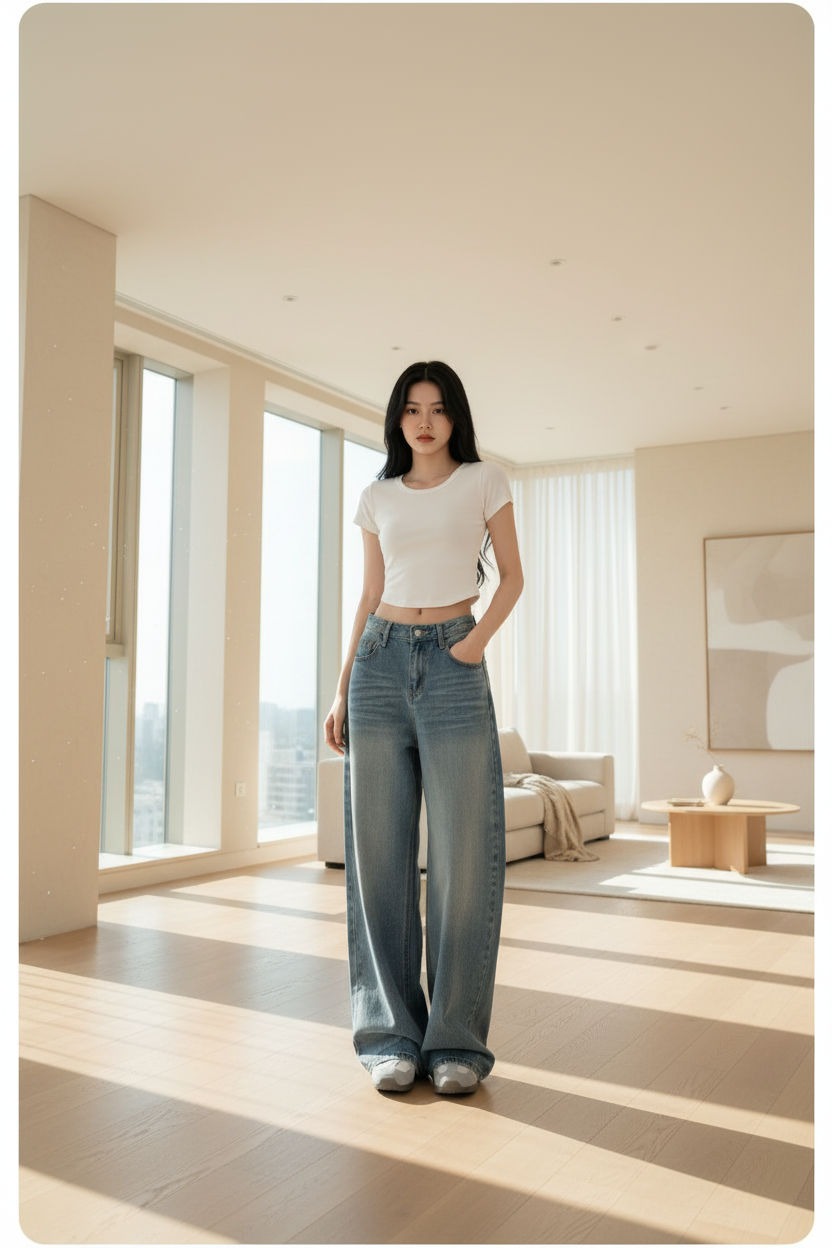 High-Rise Wide-Leg Jeans